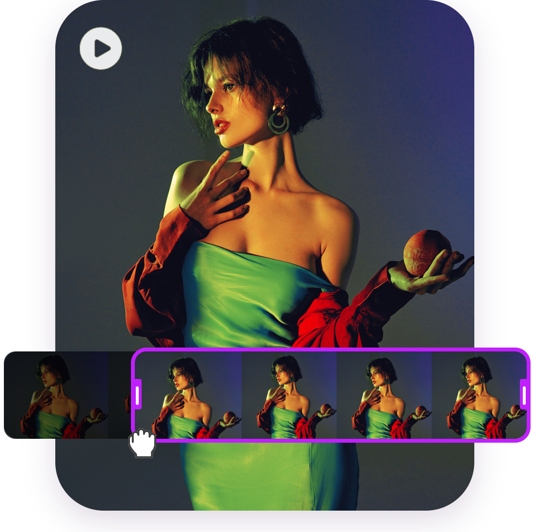 easily trim a video by dragging the timeline in clipfly