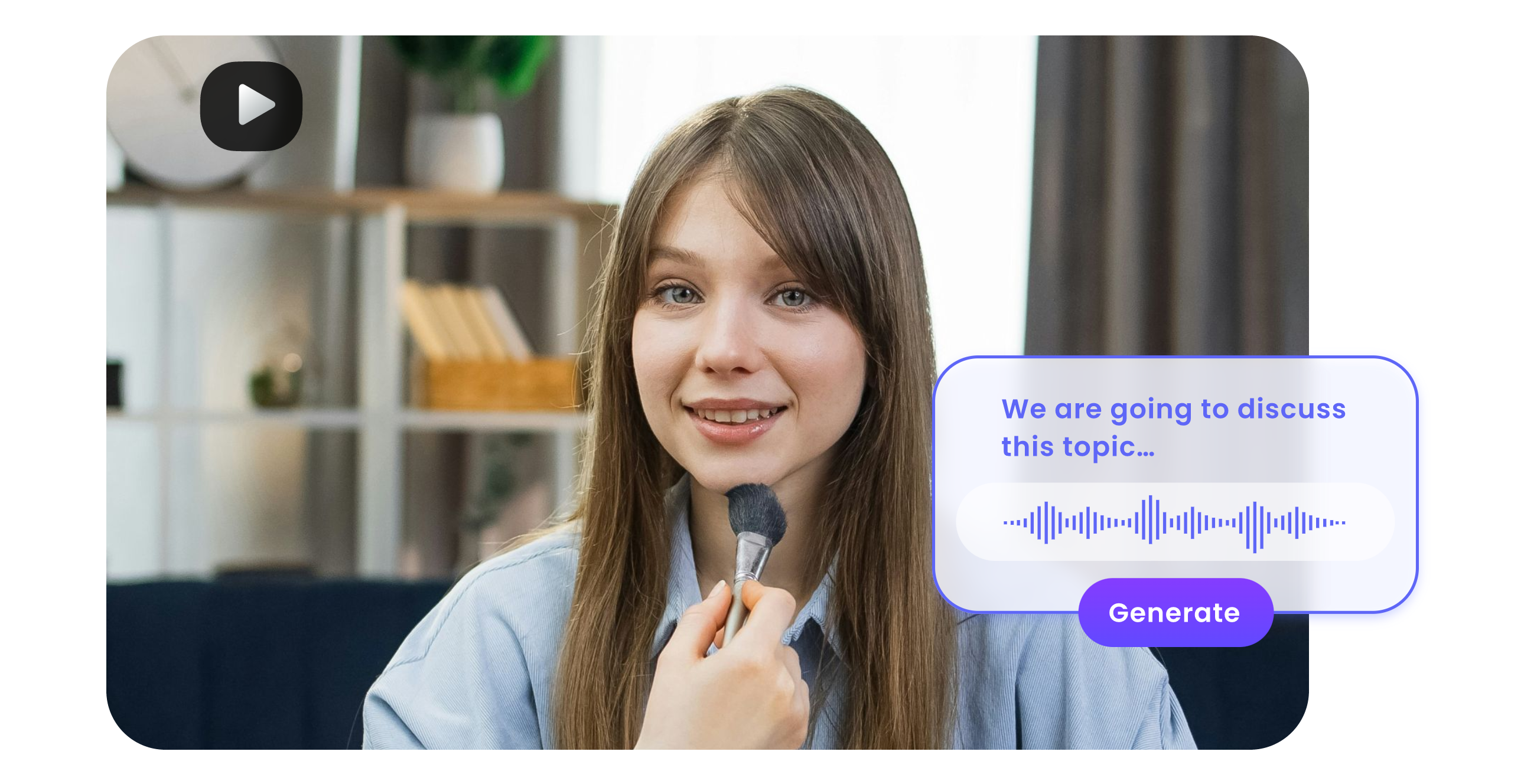 use text to speech to add voice over automatically for the girl's video