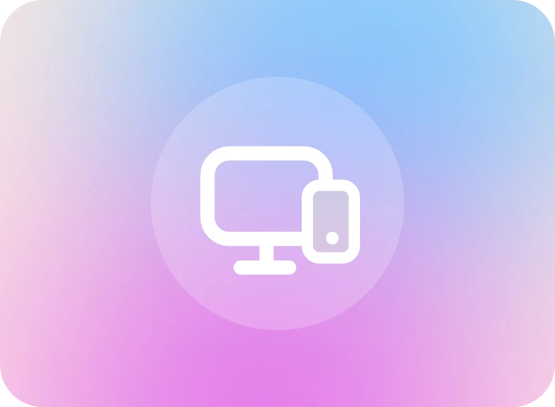 Pink gradient online icon