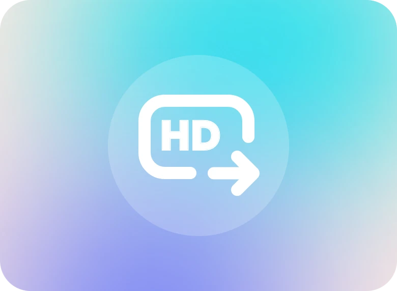 Blue gradient HD icon
