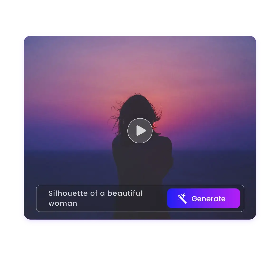 use clipfly faceless ai video generator to turn words into video without showing face of the woman