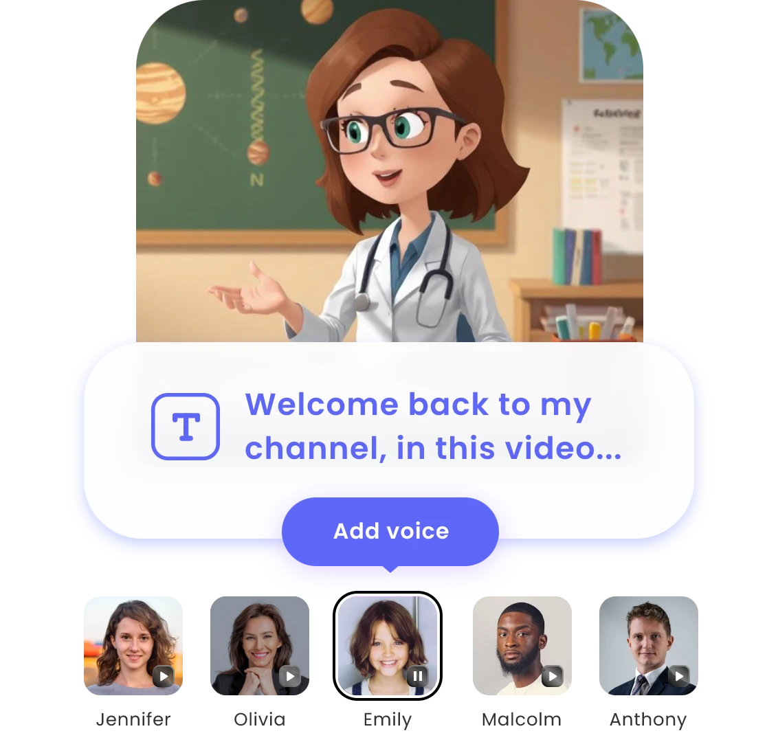 combine ai voice with ai avatar to make educational videos for faceless channel