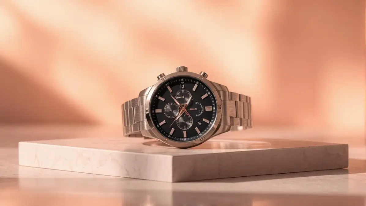 ai generates an ad video for a watch without a 1real man