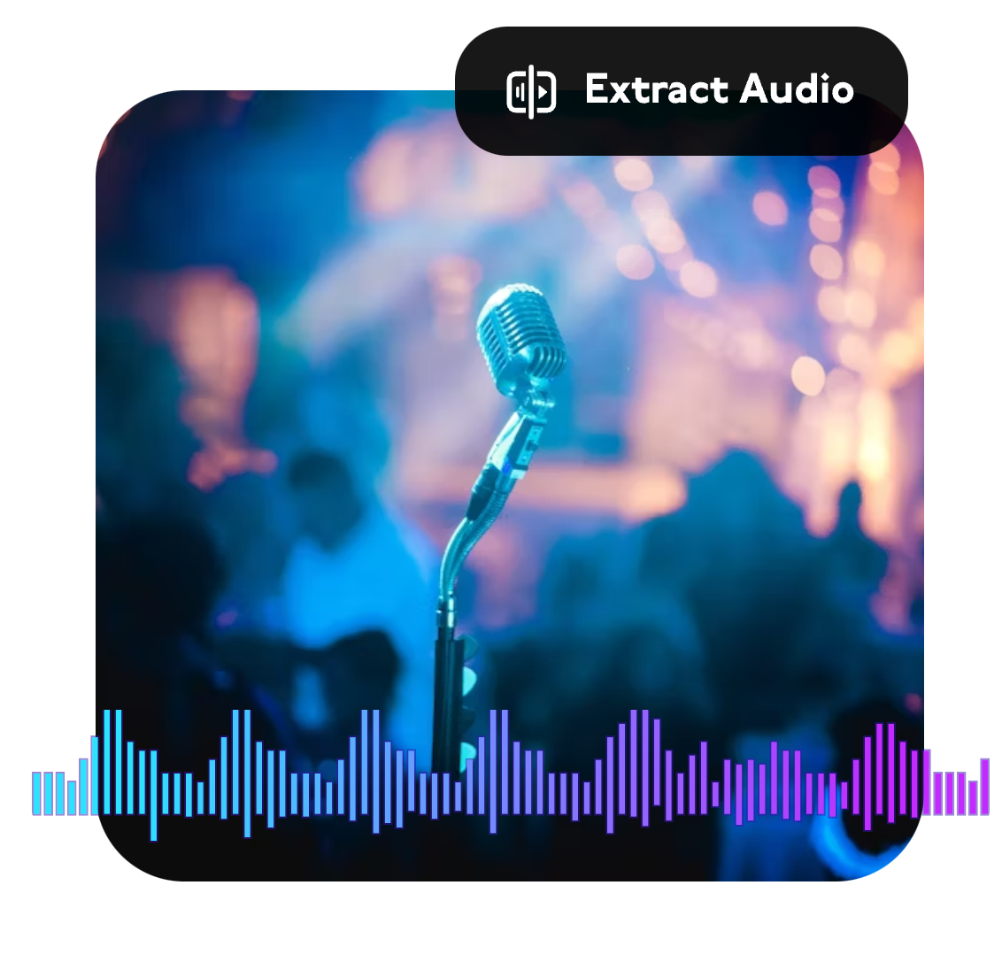 extract audio from video in one click with Clipfly audio extractor