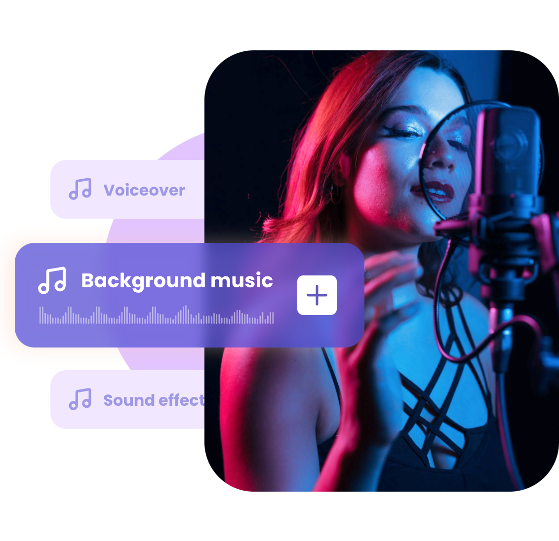 add a background music to a video with Clipfly
