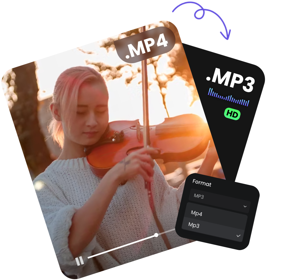 extract audio in MP3 format from a MP4 file