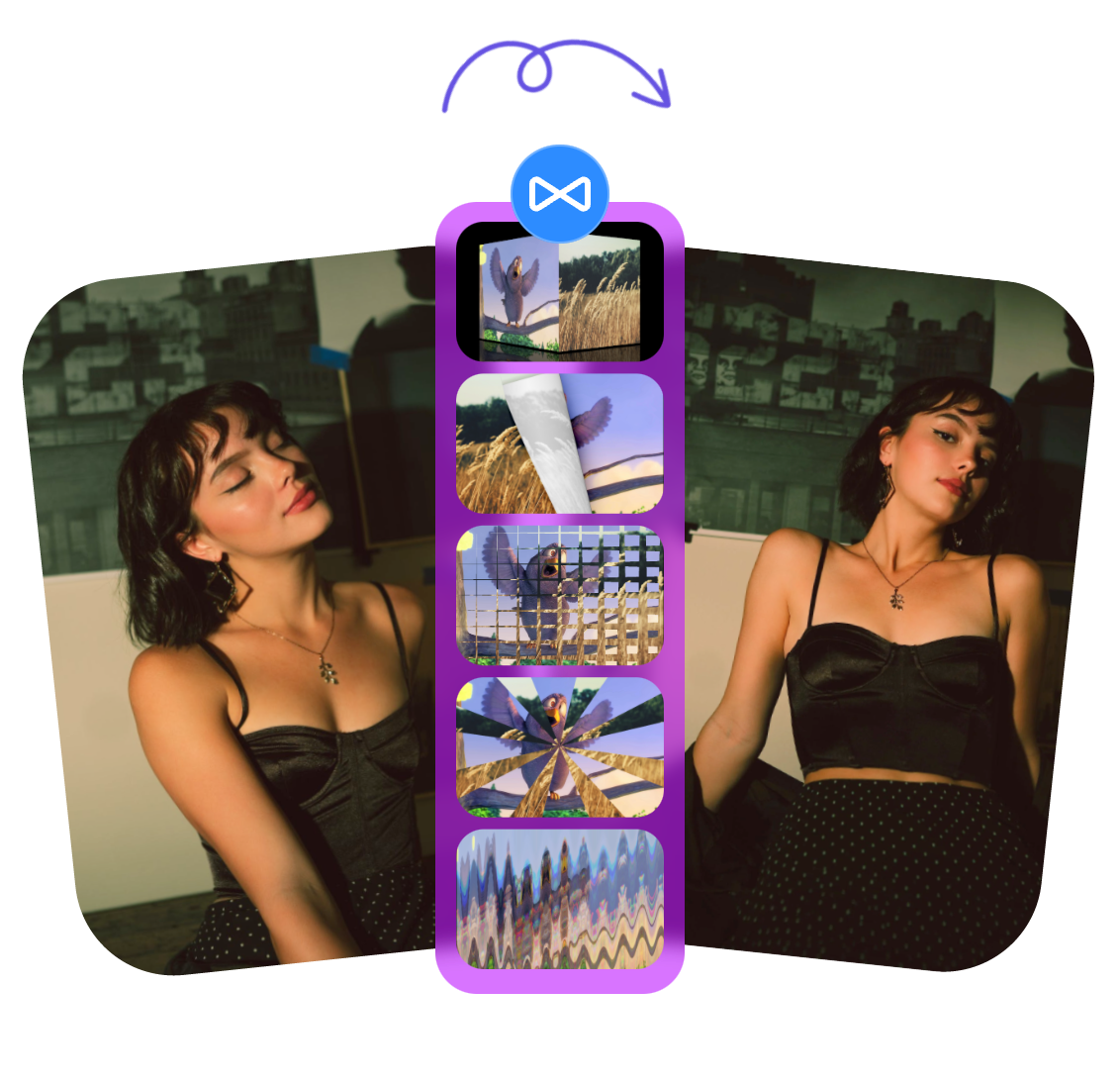 Add Different Creative Video Transitions Between Two Video Clips In Clipfly Add Different Creative Video Transitions Between Two Video Clips In Clipfly