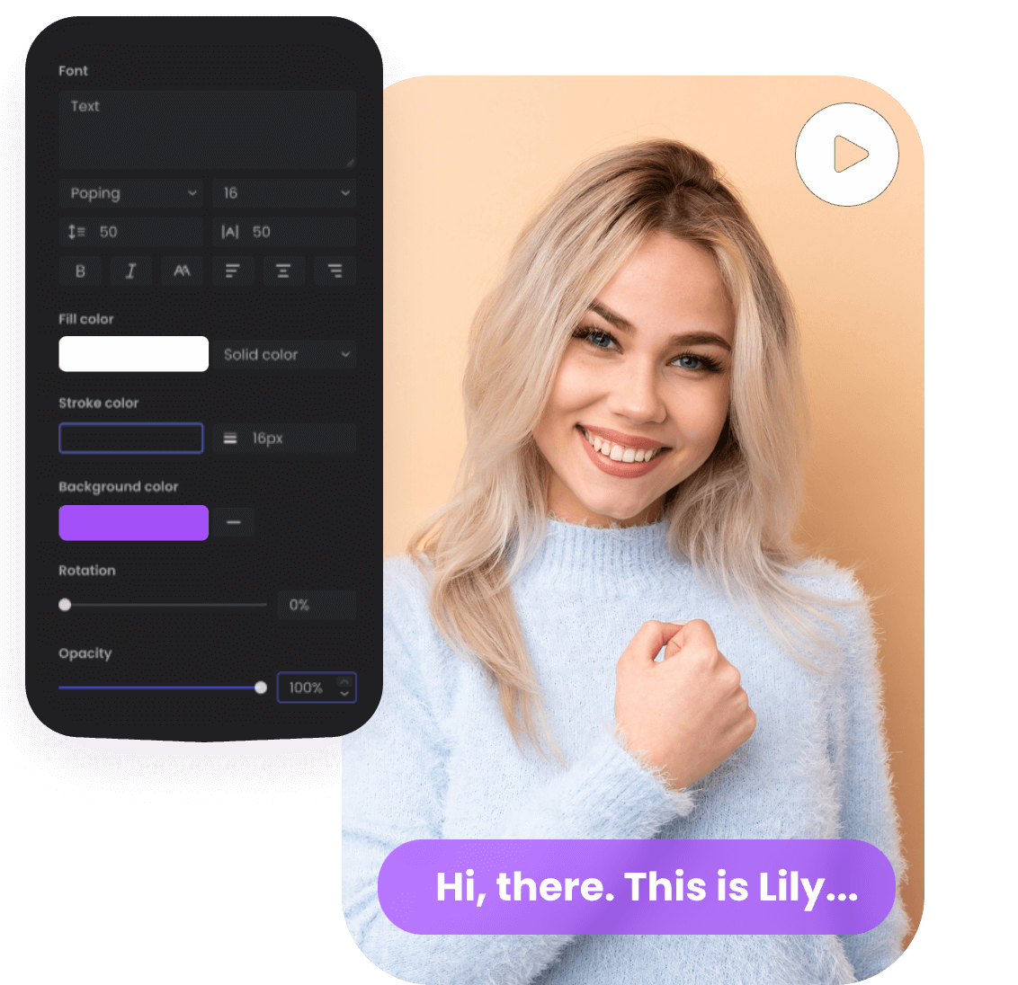 add and edit the subtitles in video with Clipfly TikTok video editor