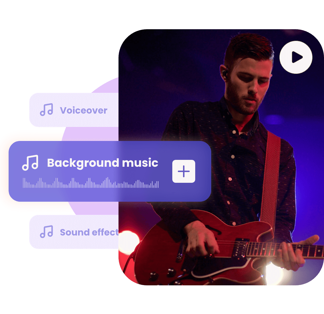 add background music to a livehouse video with Clipfly