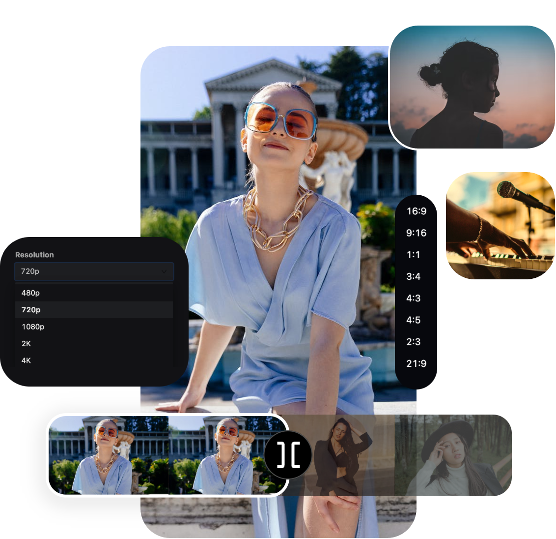 trim and resize a video to any size in Clipfly