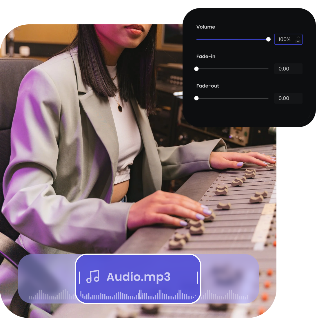 customize an audio in a video with Clipfly video editor