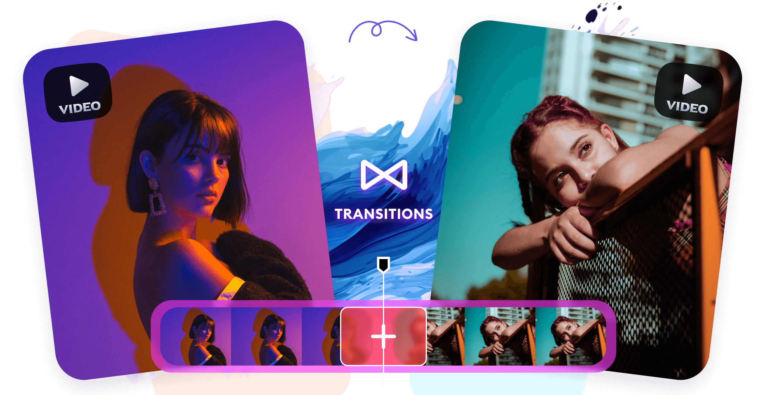 Add Video Transitions Between Two Beautiful Videos With Clipfly Add Video Transitions Between Two Beautiful Videos With Clipfly