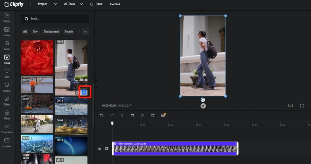 add a video to Clipfly